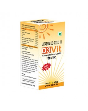 Vitamin D3 Liquid Suspension Supplement- 10ml- French Formulation- puremedi-D3VIT 