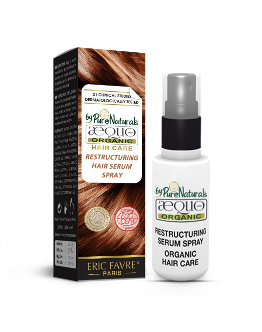 Restructuring Serum Organic Hair- 30ml- Ecocert Certified- 100% Purenaturals-AEQUO ORGANIC