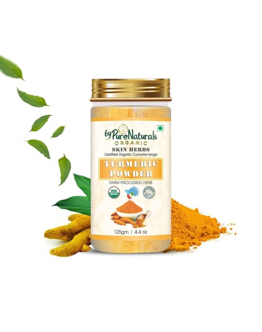 Organic byPurenaturals Turmeric 5% Daru Haridra Herb Powder-125gm