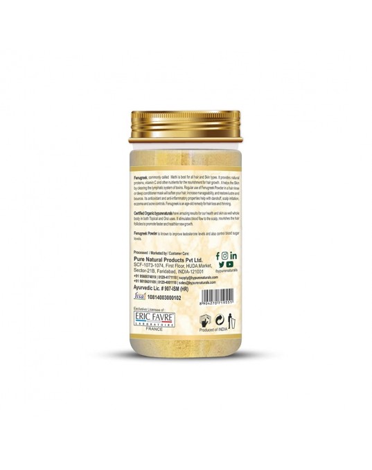 Organic byPurenaturals Fenugreek Powder - 100gm