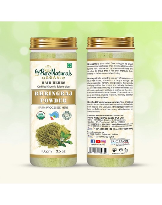 Organic byPurenaturals Bhringraj Herb Powder 