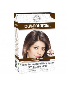 byPurenaturals 100% Pure Naturals  Powder Hair Color, Dark Brown, 60gm