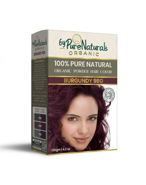 byPurenaturals 100% Pure Naturals Powder Hair Color, Burgundy, 120gm