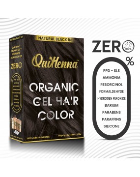 QuikHenna Organic Gel Hair Color 1N Natural Black