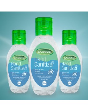 Hand Sanitizer byPureNaturals 72% Isopropyl Alcohol Gel- 50 ml set of 24