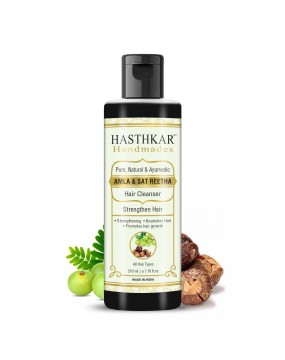 Hasthkar Hamdmades Amla Sat Reetha Hair Cleanser Shampoo for Men & Women 210ml