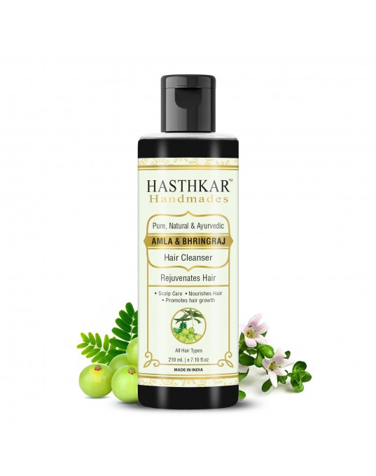 Hasthkar Hamdmades Amla & Bhringraj Hair Cleanser Shampoo for Men & Women 210ml Pack of 2