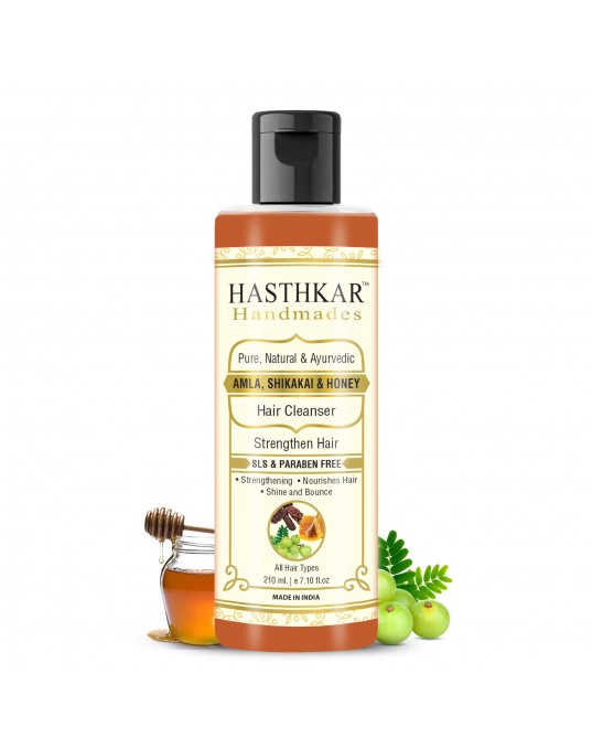 Hasthkar Handmades SLS Paraben Free Amla Honey & Shikakai Shampoo for Men & Women 210ml