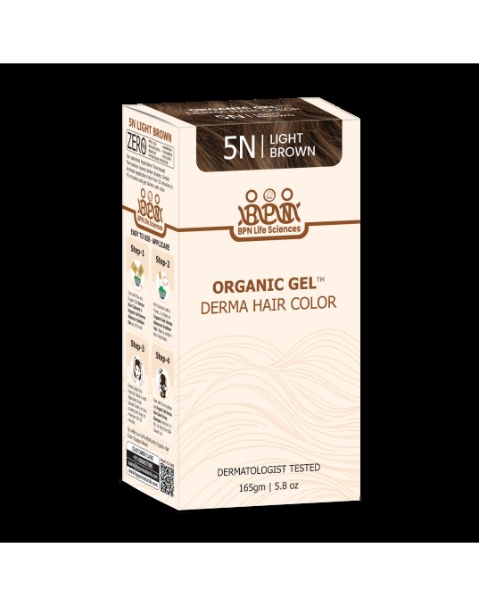 QuikHenna Organic Gel Derma Long Hair Color 5N Light Brown