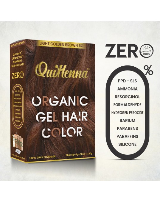 QuikHenna Organic Gel Hair Color 5G Light Brown