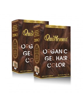 QuikHenna Organic Gel Hair Color 5G Light Brown Pack of 2